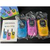 Image 2 : 3PC Kids Walkie-Talkie Set - Blue/Pink/Yellow Included - 3 Mile Range - New