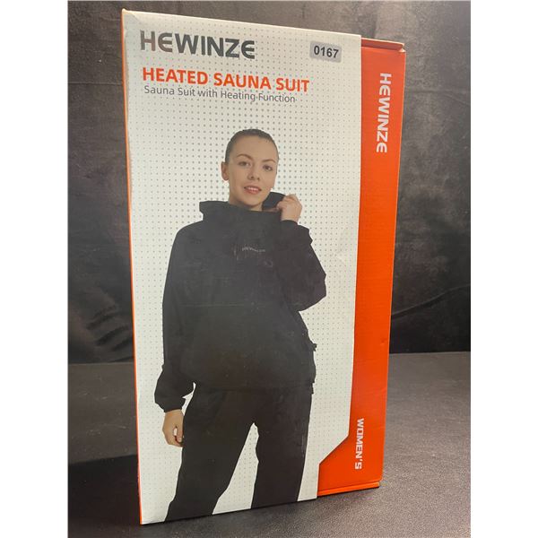 1 Hewinze Heated Sweat Suit - Women's XXL - Black - Gym/Exercise Heated Sauna Suit - New in Box!