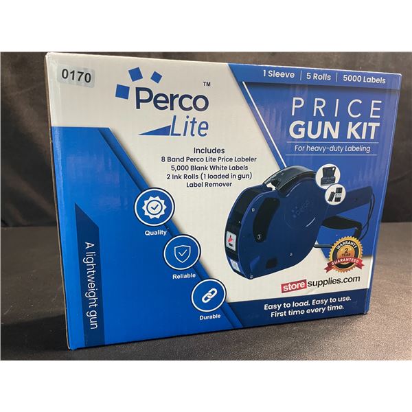 1 Perco Lite Price Labeler/Price Gun Kit - For Heavy-Duty Labeling - New