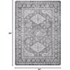 Image 3 : 1 Beimo Large Size Area Rug - 5FT x 7FT - Grey Boho/Vintage Design w/ Non-Slip Back - Brand New!