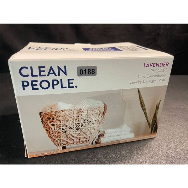 1 Box of Clean People Lavender Ultra-Concentrated Laundry Detergent Pods - 96 Loads - New