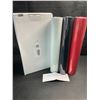 Image 3 : 3 Large Rolls of Heat Transfer Vinyl (HTV)- 12" x 20FT Rolls - White, Black, and Red - NEW