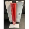 Image 2 : 2 Large Rolls of Red Heat Transfer Vinyl (HTV) - 12" x 25FT Rolls - For DIY Heat Press Crafts - New
