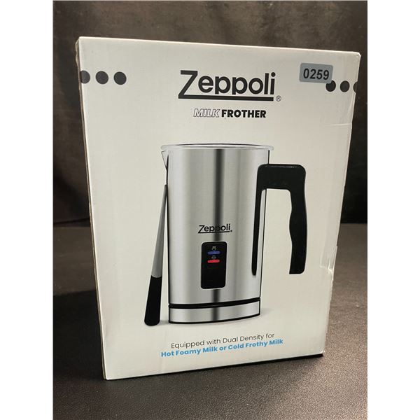 1 Zeppoli Stainless Steel Electric Milk Frother/Warmer - Brand New!