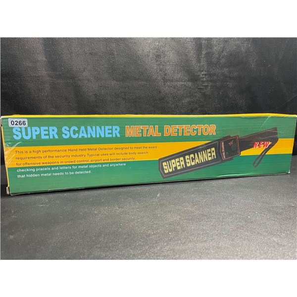 1 Super Scanner Handheld Metal Detector Wand - New