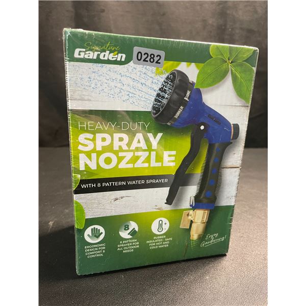 1 Garden Heavy-Duty Spray Nozzle - 8 Pattern Water Sprayer - New Sealed