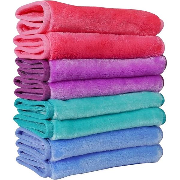 2 Boxes of Microfiber Makeup Remover Cloths - 8 Per Pack/16 Total - Soft Makeup Wash Cloths - New!
