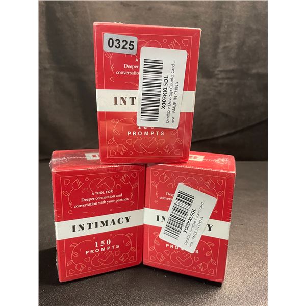 3 "Intimacy" Card Sets for Couples - 150 Prompts for Deeper Connection/Conversation - New Sealed