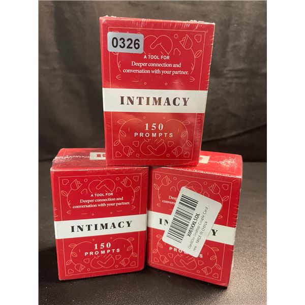3 "Intimacy" Card Sets for Couples - 150 Prompts for Deeper Connection/Conversation - New Sealed