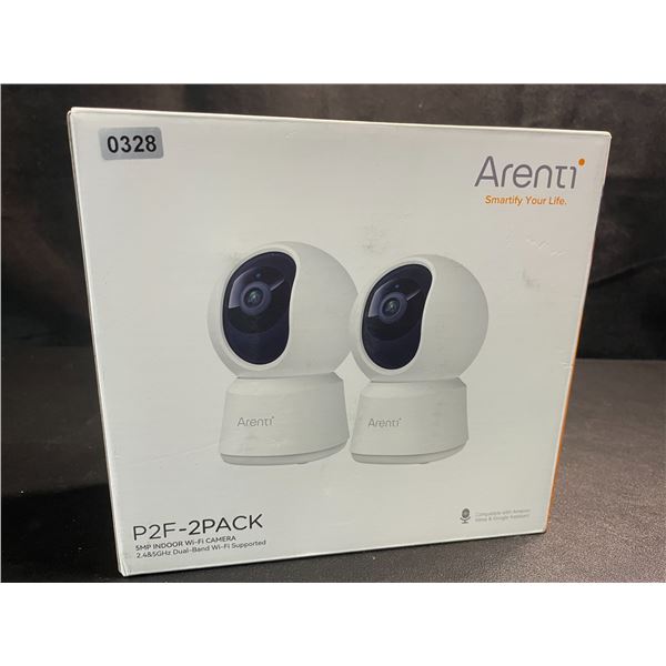1 Arenti P2F (2-Pack) 5MP Indoor Smart Wi-Fi Home Security Cameras/Pet Cams/Baby Cams! - New Sealed!