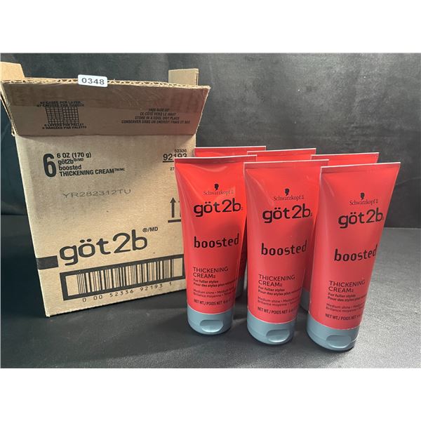 Box of 6 Bottles of Got2b Boosted Thickening Cream for Hair (170g) - New!
