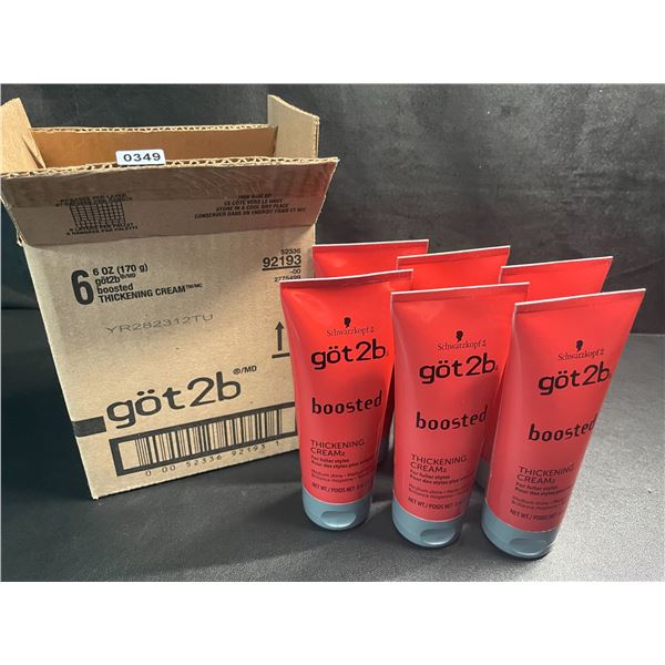 Box of 6 Bottles of Got2b Boosted Thickening Cream for Hair (170g) - New!