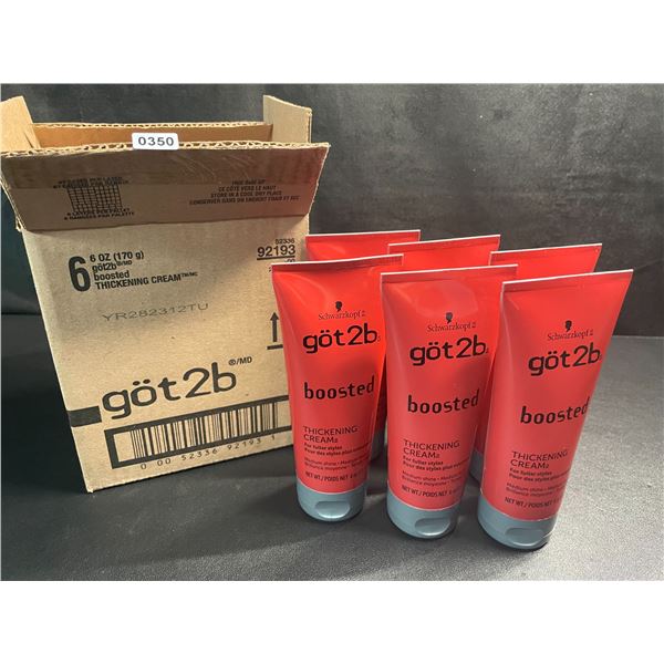 Box of 6 Bottles of Got2b Boosted Thickening Cream for Hair (170g) - New!