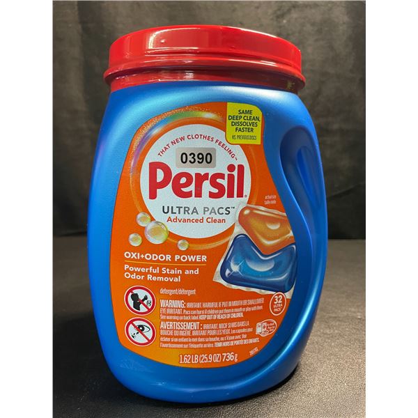 1 Tub of Persil Oxi+Odor Power Ultra Pacs Laundry Detergent Pods;1.62lb (32 Ultra Pacs) - New
