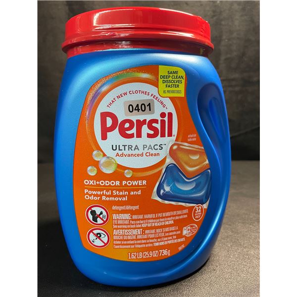 1 Tub of Persil Oxi+Odor Power Ultra Pacs Laundry Detergent Pods;1.62lb (32 Ultra Pacs) - New