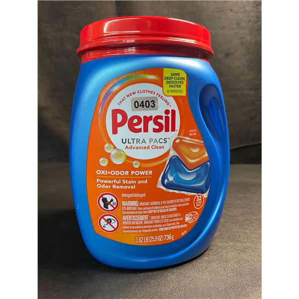 1 Tub of Persil Oxi+Odor Power Ultra Pacs Laundry Detergent Pods;1.62lb (32 Ultra Pacs) - New