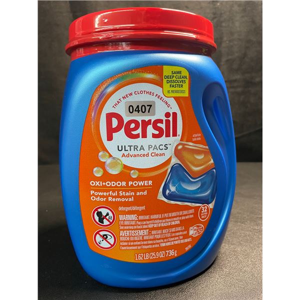 1 Tub of Persil Oxi+Odor Power Ultra Pacs Laundry Detergent Pods;1.62lb (32 Ultra Pacs) - New