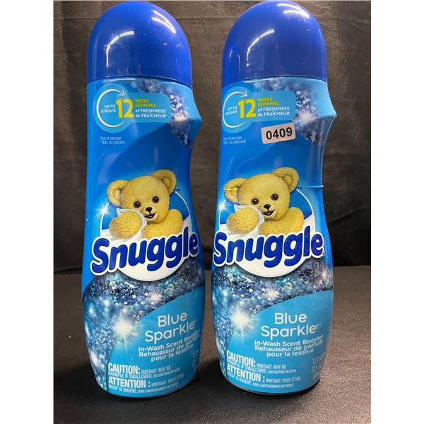2 Bottles of Snuggle Blue Sparkle In-Wash Scent Booster Crystals - 1.31LB (595g Each) - New Sealed