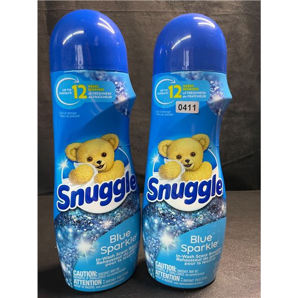2 Bottles of Snuggle Blue Sparkle In-Wash Scent Booster Crystals - 1.31LB (595g Each) - New Sealed