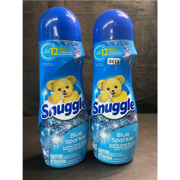 2 Bottles of Snuggle Blue Sparkle In-Wash Scent Booster Crystals - 1.31LB (595g Each) - New Sealed