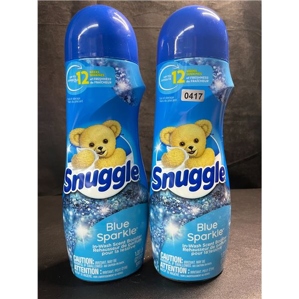 2 Bottles of Snuggle Blue Sparkle In-Wash Scent Booster Crystals - 1.31LB (595g Each) - New Sealed