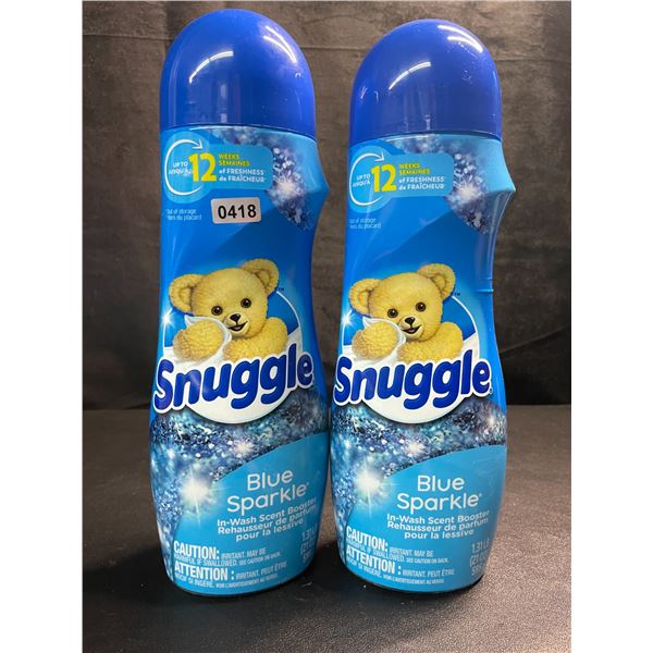 2 Bottles of Snuggle Blue Sparkle In-Wash Scent Booster Crystals - 1.31LB (595g Each) - New Sealed