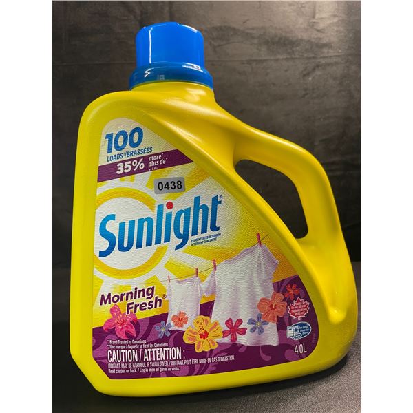 1 Large Bottle of Sunlight Morning Fresh Liquid Laundry Detergent - 4.0L - Brand New!