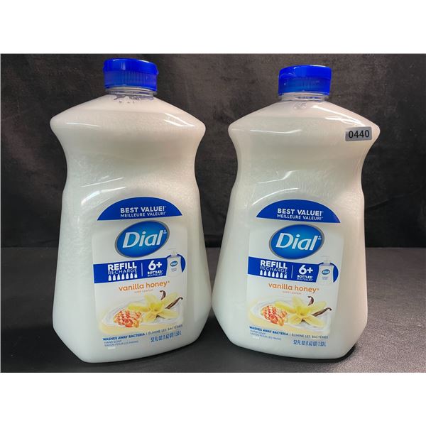 2 Large Bottles of Dial Vanilla Honey Scent Hand Soap - 1.53L Each - New