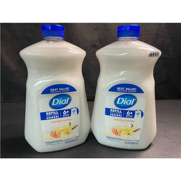 2 Large Bottles of Dial Vanilla Honey Scent Hand Soap - 1.53L Each - New