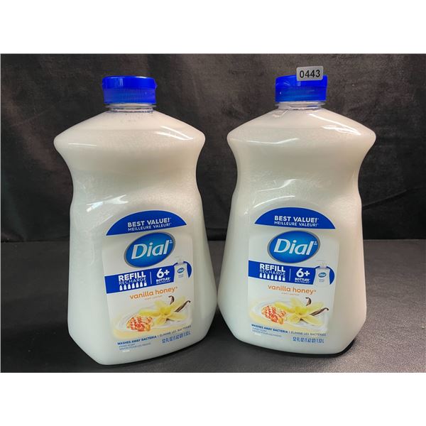 2 Large Bottles of Dial Vanilla Honey Scent Hand Soap - 1.53L Each - New