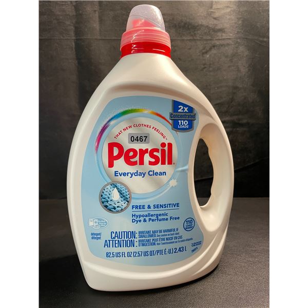 1 Bottle of Persil Everyday Clean Free+Sensitive Hypoallergenic Liquid Laundry Detergent (2.43L) New