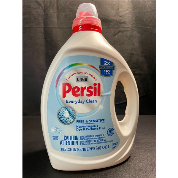 1 Bottle of Persil Everyday Clean Free+Sensitive Hypoallergenic Liquid Laundry Detergent (2.43L) New