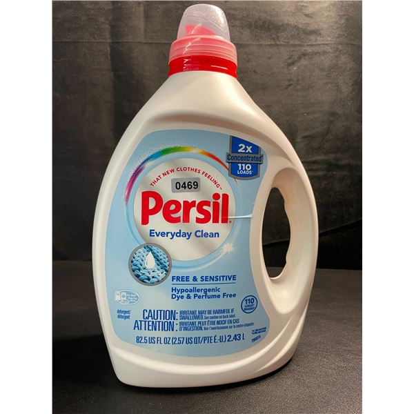 1 Bottle of Persil Everyday Clean Free+Sensitive Hypoallergenic Liquid Laundry Detergent (2.43L) New