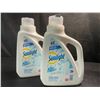 Image 1 : 2 Bottles of Sunlight Free+Clear Concentrated Liquid Laundry Detergent - 1.84L Each - New