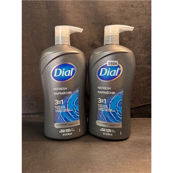 2 Bottles of Dial Refresh 3in1 Body Wash - New