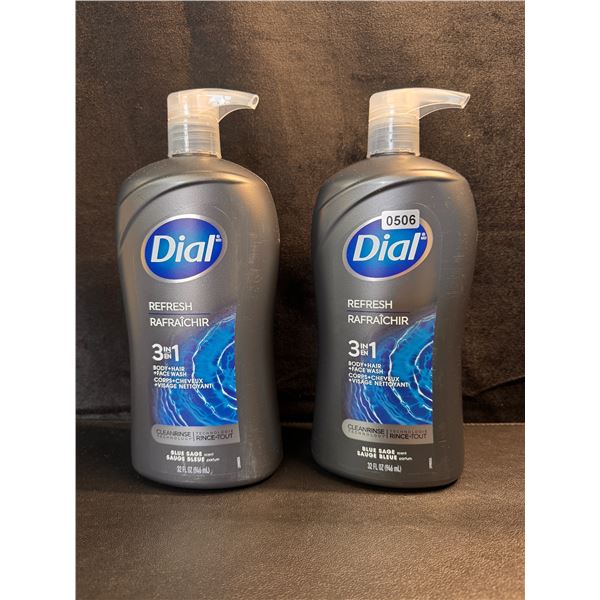 2 Bottles of Dial Refresh 3in1 Body Wash - New