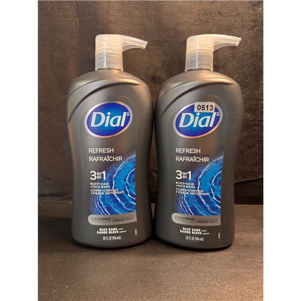 2 Bottles of Dial Refresh 3in1 Body Wash - New