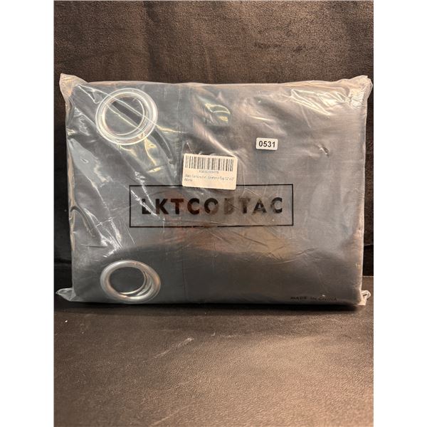 Black Living Room Curtains with Silver Grommets 52"x63" - New