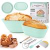 Image 1 : Foldable Bread Proofing Basket with Baking Accessories - New