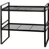Image 1 : Black 2 Tier Shelf for Desktop and Counter Top Organizing - New