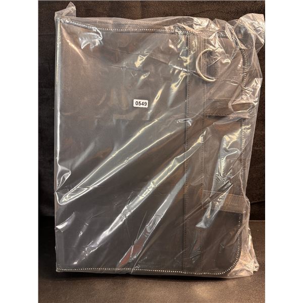 Leather Zippered Collapsable File Folder and Organizer Binder - New