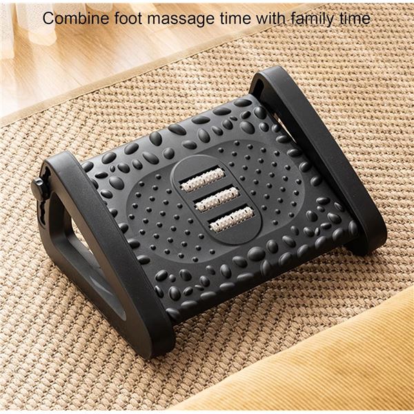 Under Desk Adjustable Foot Massager with Rollers - New