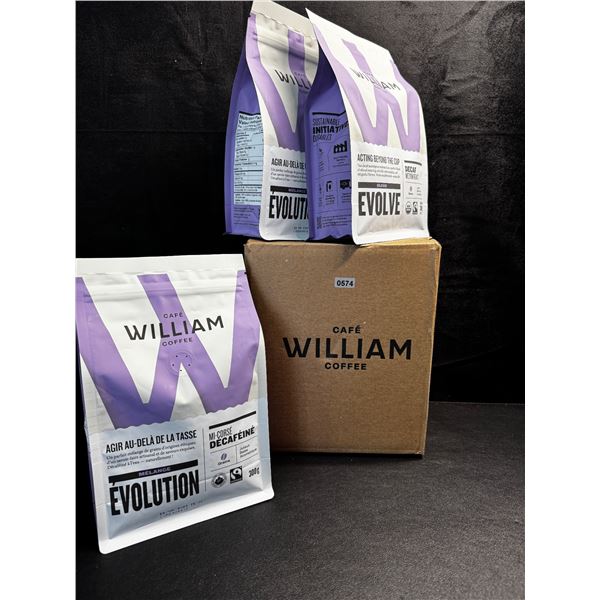 1 Box of 3 Cafe William Decaf Medium Roast Coffee - New