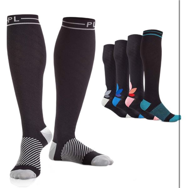 2 Packs of PowerLix Graduated Compression Socks L/XL - New