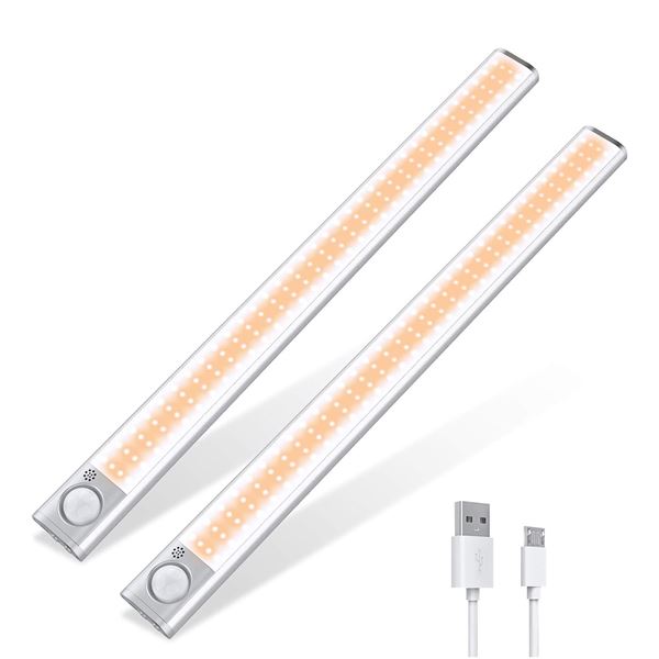 1 2-Pack LED Motion Sensor Under Cabinet/Closet/Hallway Lights - Long 15.35" Size - Brand New!