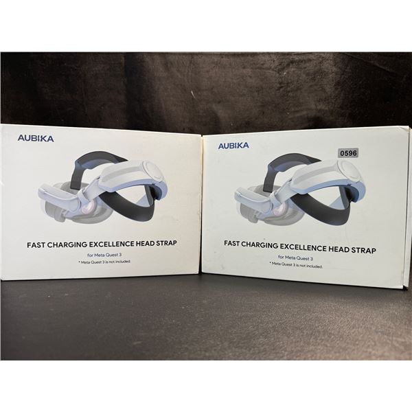 2 Aubika Fast Charging Head Straps for Meta Quest 3 - New