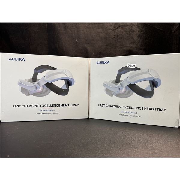 2 Aubika Fast Charging Head Straps for Meta Quest 3 - New