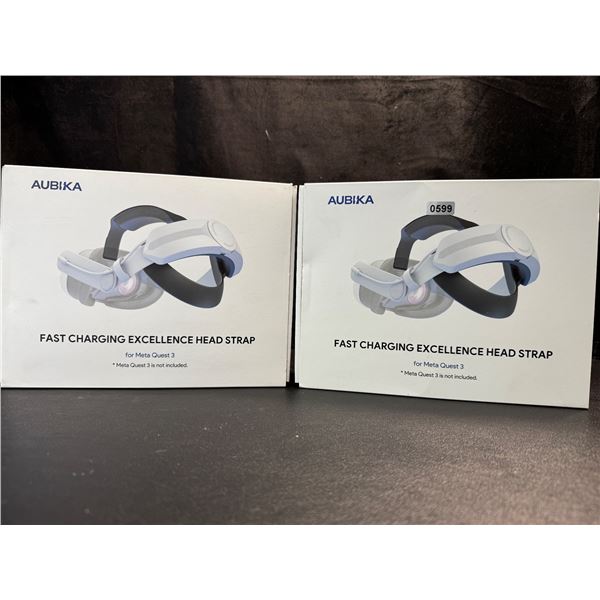 2 Aubika Fast Charging Head Straps for Meta Quest 3 - New