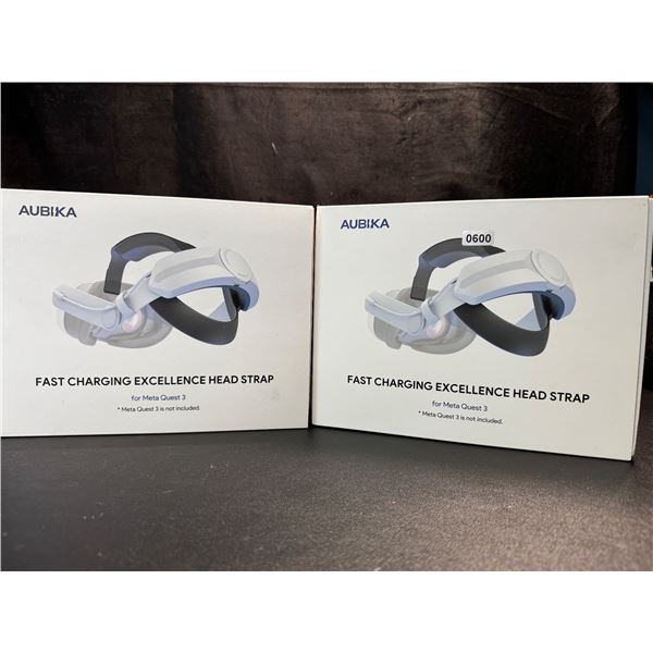 2 Aubika Fast Charging Head Straps for Meta Quest 3 - New