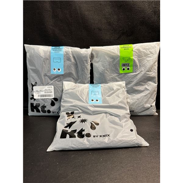 3 Packs of Knix Kids/Teen Sleep Over Shorts and Bikini Bottoms XL XL XXL - New